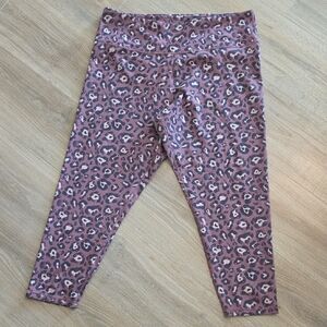 Walkpop | Nordstrom | Mauve Leopard Print High-Rise Leggings